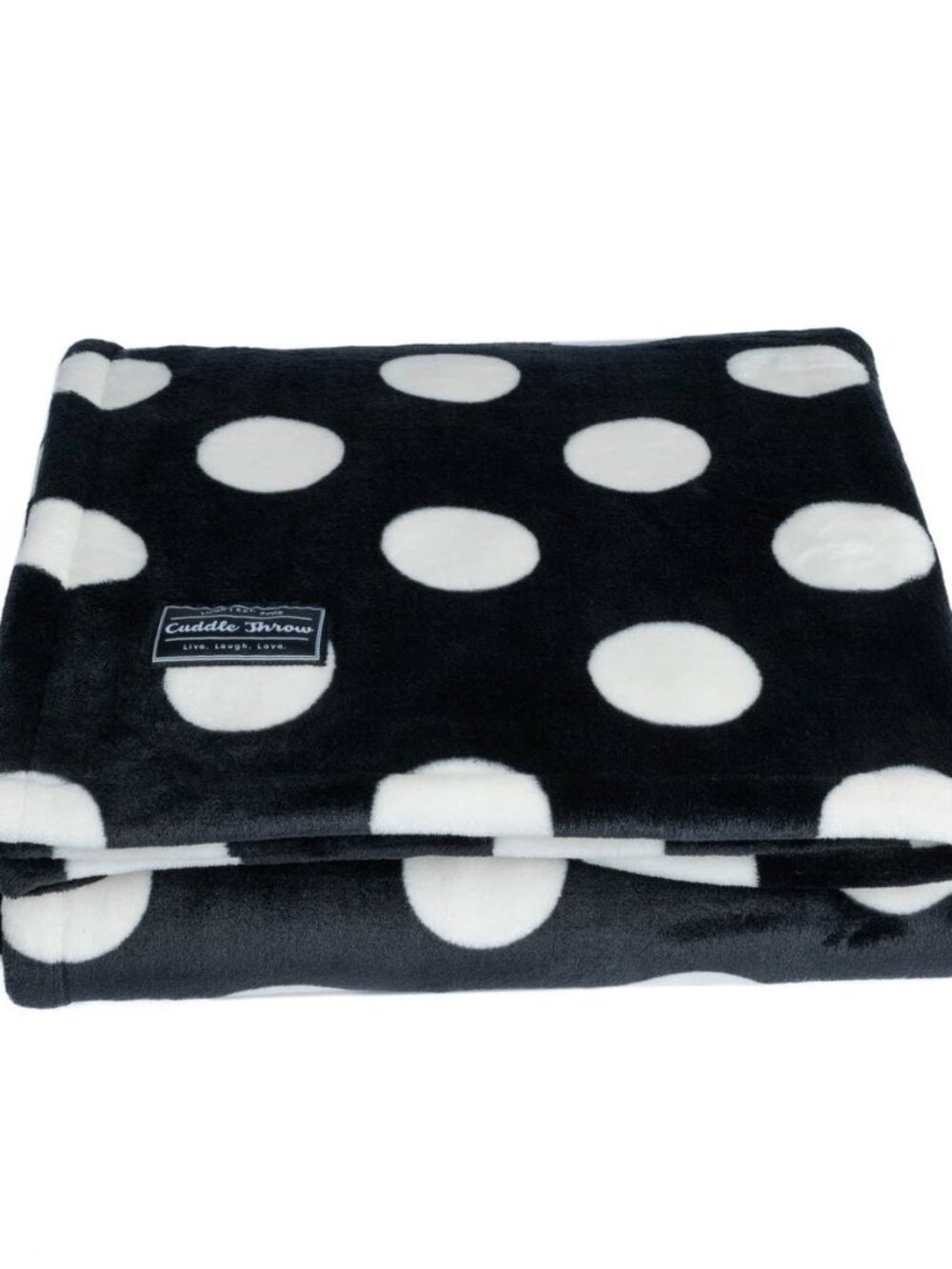 LUG - Cuddle Throw in Black Large Dot